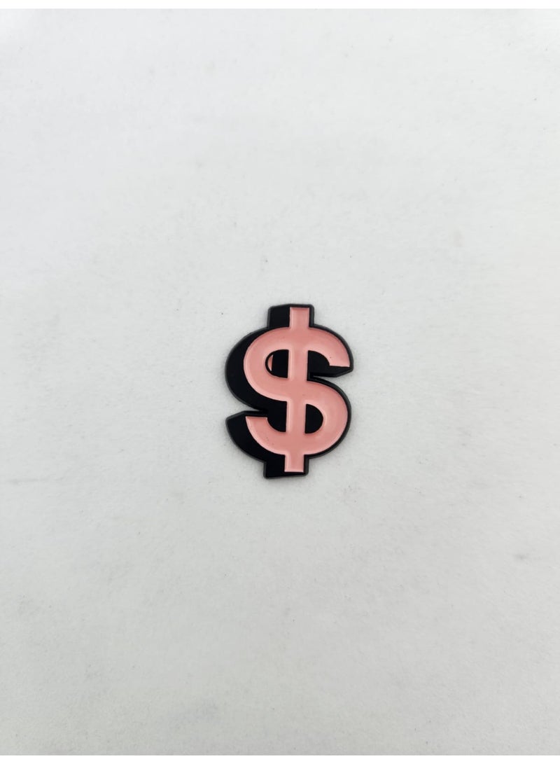 Kipfy Dollar Symbol Stickers Logo Sticker Badge Metal Sticker Decorative Badge for mobile,laptop Backpacks,Accessories Fans Stickers Display for I pad,and Collectors Walls, Doors, Cars, Trucks, Motorcycles Fridge - Image 1